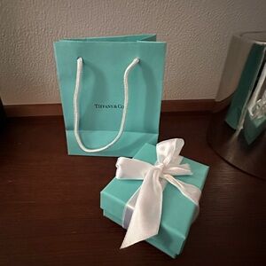 Tiffany & Co. jewelry pouch with box and bag